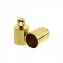 DQ eindkapje voor 4mm metaal goudkleur Pp733