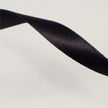 Satijnlint 10mm per meter zwart