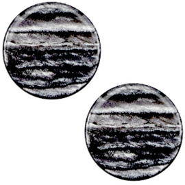 Cabochon Polaris plat 12mm sparkle dust anthracite grey 38670