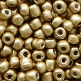 Rocailles 4mm 6/0 restrained gold metallic 56753