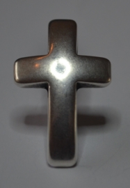 DQ leerschuiver kruis voor 10mm antiekzilver metaal