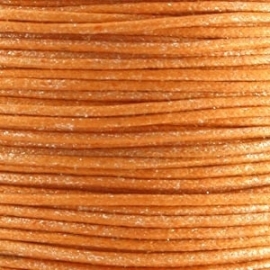 Waxkoord oranje metallic 1mm per meter