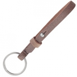 Cuoio sleutelhanger 8mm leer chocolato brown 24959