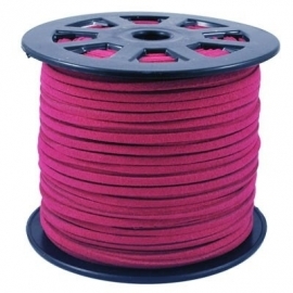 Imitatie suede 3mm fuchsia