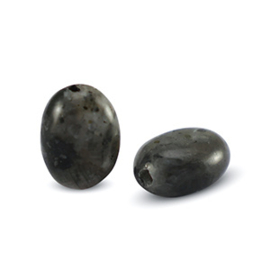 Labradoriet dark anthracite ovaal 8x6mm  80487