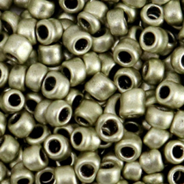 Rocailles 4mm 6/0 metallic champagne grey 75887