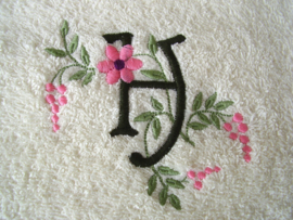 Gastendoekje met Monogram "Spring"