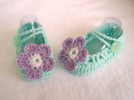 SL02 - Turquoise met lila en wit