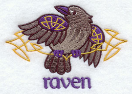 Handdoek of Baddoek met Celtic Raven