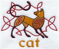 Handdoek of Baddoek met Celtic Cat
