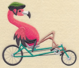 Flamingo op ligfiets - FV04