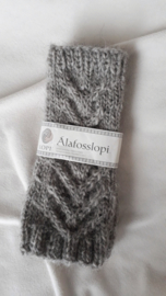 AW01 - Gebreide wollen armwarmers - Lichtgrijs