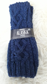 AW07- Gebreide wollen armwarmers - Donker jeansblauw