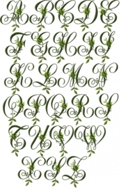 Badtextiel met monogram "Forest"