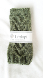 AW04 - Gebreide wollen armwarmers - Seleriegroen