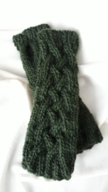 AW05- Gebreide wollen armwarmers - Donkergroen