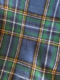 GK31- COUPON Great Kilt in donkerblauw-groen-zwart-wit-geel - NIEUW