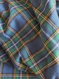GK31- COUPON Great Kilt in donkerblauw-groen-zwart-wit-geel - NIEUW