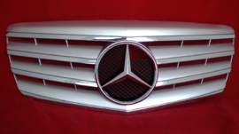 Mercedes W211 E Klasse AMG Look Grill Zilver/Chroom Bj 07/2006-2009