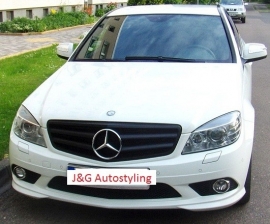 Mercedes W204 C Klasse C63 AMG Look Grill Matzwart Met Chromen Ster Bj 2007-2014