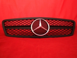 Mercedes W203 C Klasse AMG Look Grill Matzwart met Matzwarte ster Bj 2000-2008