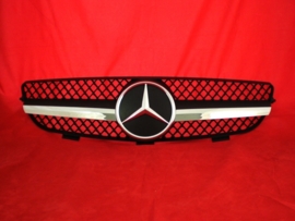 Mercedes W209 CLK AMG look Grill Matzwart Met Chromen Ster Bj 2002-2010