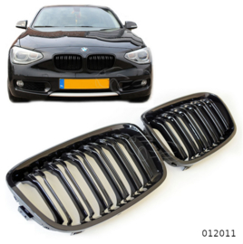 BMW 1 Serie  Nieren Grill Bubbelspaak Nieren  Performance F20 F21 Glanszwart Bouwjaar Tm 1//2015