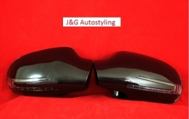 Mercedes R170 SLK AMG Look Spiegelkappen Upgrade V-Led Zwart Bj 1995-2004