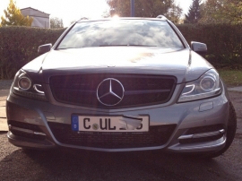 Mercedes W204 C Klasse C63 AMG Look Grill Matzwart Met Chromen Ster Bj 2007-2014