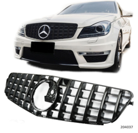 Mercedes W204 C panamericana GT-R AMG Look Sportgrill Grill Glanszwart