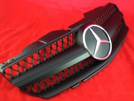 Mercedes R230 SL AMG Look Grill Sportgrill  Bj 2001-2011 Matzwart