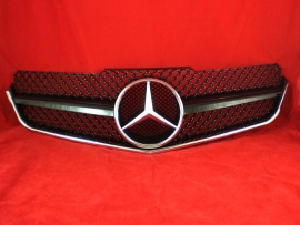 Mercedes W207 Coupe E Klasse AMG Look Grill  Glanszwart Bj 2007-2014