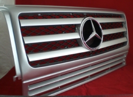 Mercedes W463 Grill G Klasse AMG Look Grill BJ 1990-2018 Zilver/Zilver