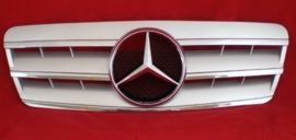 Mercedes W208 CLK AMG Look Grill Zilver/Chroom Bj 1997-2003