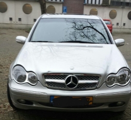 Mercedes W203 C Klasse AMG Look Grill  Zilver/chroom  BJ 2000-2008