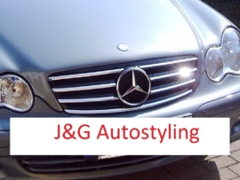 Mercedes W203 C Klasse AMG Look Grill Zwart/Chroom Bj 2000-2008