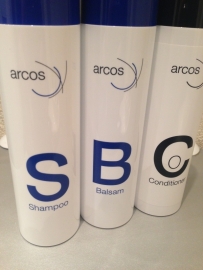 Arcos verzorgingsset voor haarwerk / pruik , synthetisch haar ( 3 x 200 ml).