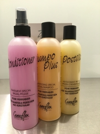 Camaflex,  shampoo haarwerken, balsem, conditioner, haarlak, pruik shampoo,verzorgingsproducten voor haarwerken en pruiken( synthetisch haar ) te koop online in onze webshop.