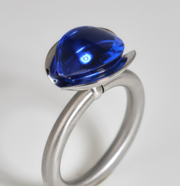 Swivel ring tulp blauw