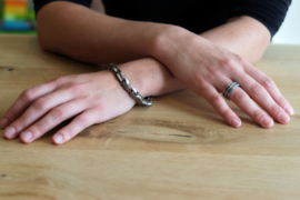 Feniom titanium schakel armband