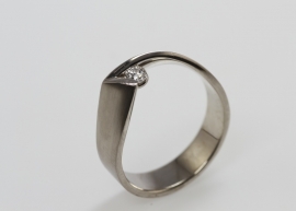 Vincent van Hees witgouden ring Y2k2