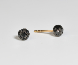 Oliver Schmidt oorknoppen met zwarte diamant