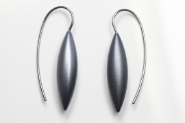 Tulp earrings (antracite grey)