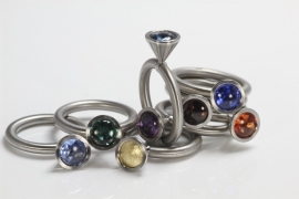 Swivel ring kleine halve schaal