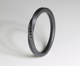 Oliver Schmidt zwart stalen ring