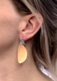 Lindenau silver earrings  with 2 elements