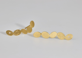 Tezer golden earrings