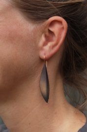 Deco Echo blad oorbellen bruin