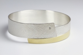 Manu Schmuck armband zilver/goud en diamant