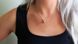 Eva Strepp steel necklace with Tahiti pearl
